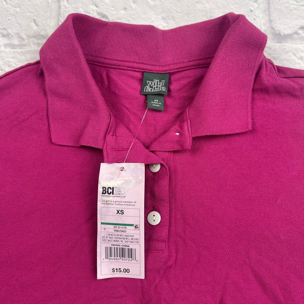Wild Fable Fuchsia Crop Polo Shirt Size XS